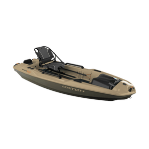 lot 42705 image: Pelican Catch PWR 100 - Sit-on-Top Fishing Kayak - Ergo360 Seating System - 10 ft - Light Kaki - Retail $1349.93