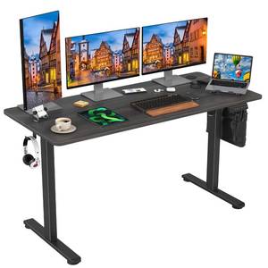lot 42713 image: STARY Electric Standing Desk Adjustable Height Sit Stand Home Office Desk with Splice Board - Retail $120.27