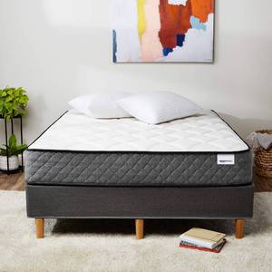 lot 42746 image: Amazon Basics Memory Foam Mattress, King Size Mattress, Hybrid, 12 Inch, Medium Feel, Motion Isolation Springs, WhiteGray - Retail $475.68