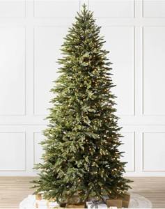 lot 42747 image: Balsam Hill  Silverado Slim Artificial Christmas Tree  Clear LED Lights, 9ft  True Needle Foliage