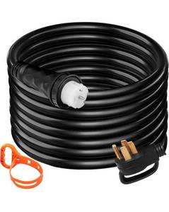 lot 42756 image: Vevor 75Ft 50 Amp Generator Extension Cord 4 Wire 8 Gauge Generator Cord 125V 250V Generator Power Cord N14-50P & SS2-50R & CS6364 Twist Lock Connectors  Everything Else