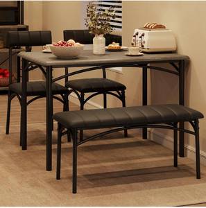 lot 42758 image: GARVEE Dining Table Set for 4  Kitchen Table  Upholstered Chairs and Bench