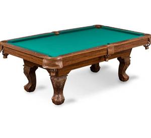 lot 58798 image: EastPoint Sports Masterton Billiard Pool Table, 87-inch - Features Traditional Claw Legs and Parlor Style Drop Pockets - Includes 2 Cues, Billiards Balls, and Triangle