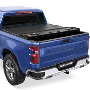 lot 58805 image: KUIPERAUTO 5.8FT Quad Hard Truck Bed Tonneau Cover Compatible for 2019-2025 Chevrolet Silverado GMC Sierra 1500 2500HD 3500HD (2019 New Body) - 69.6 inch - Wo Multi-Flex Tailgate and Carbonpro - Retail $427.3