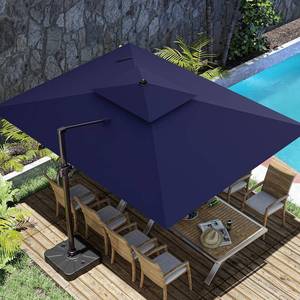 lot 42725 image: 10x13FT Cantilever Outdoor Patio Umbrellas, Double Top Large Rectangle Umbrella, Heavy Duty 360° Rotation Offset Outdoor Sun Shade Umbrella-Retail-$539.99