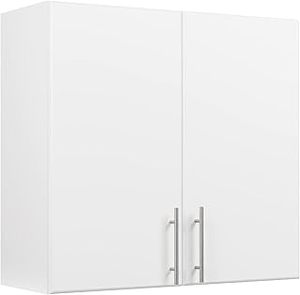 lot 42751 image: Prepac Elite 32 Wall Cabinet, White Storage Cabinet, Bathroom Cabinet, Pantry Cabinet with 1 Adjustable Shelf 12 D x 32 W x 30 H, WEW-3230-Retail-$104.99