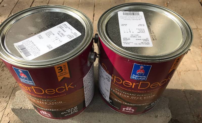 lot 6436 image: 2 Gal. Sherwin Williams SuperDeck WATERBORNE FORMULA Exterior Deck Stain