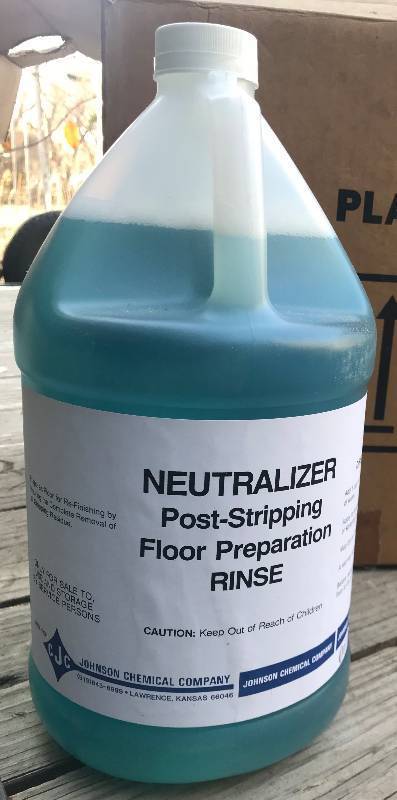 lot 4192 image: Johnson Chemical Company NEUTRALIZER Post-Stripping Floor Prep RINSE - NEW - 1 GALLON BOTTLE