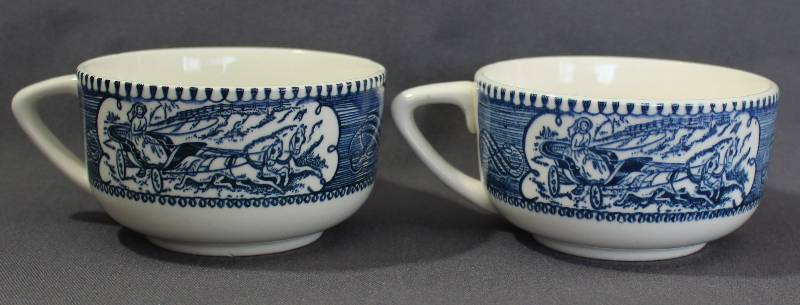 lot 9760 image: Set of Two Royal China Porcelain Tea Cups.