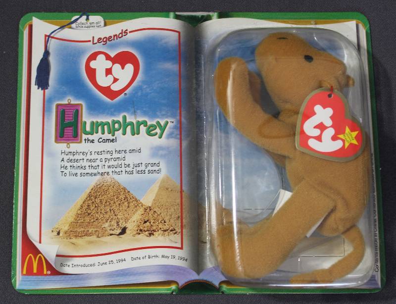 lot 9793 image: 2000 McDonalds Happy Meal Toys � Legends HUMPHREY Teenie Beanie. Original Pkg