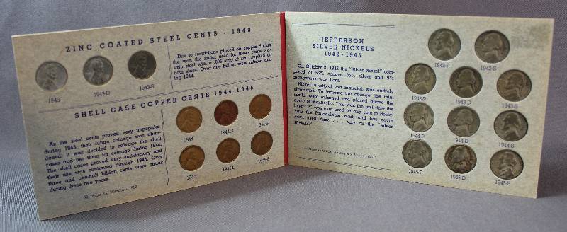 lot 9883 image: 1959 United States Emergency Coins - World War II Book & Coins