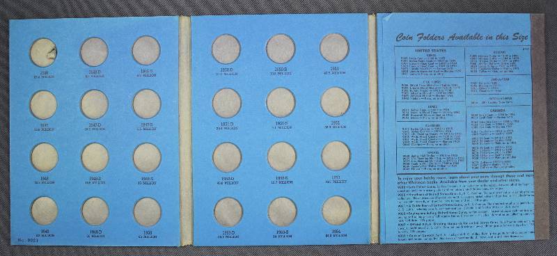 lot 9893 image: Whitman Coin Folder - Washington Quarters 1916 to 1959. Number 2.