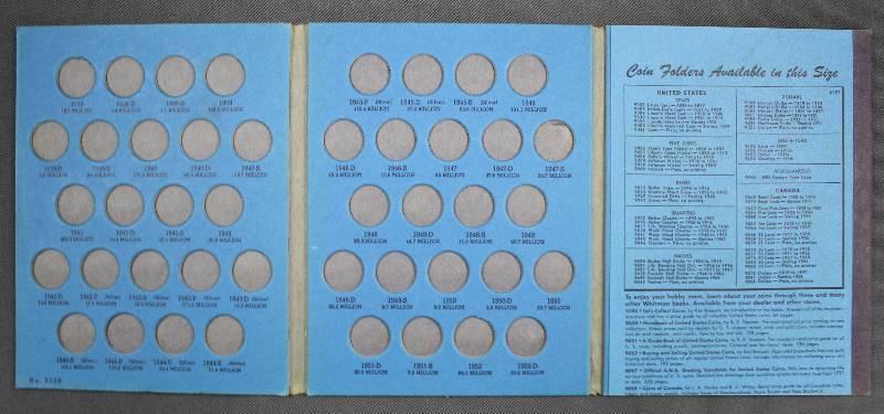 lot 9894 image: Whitman Coin Folder - Jefferson Nickels 1938 to 1961. Number 1.