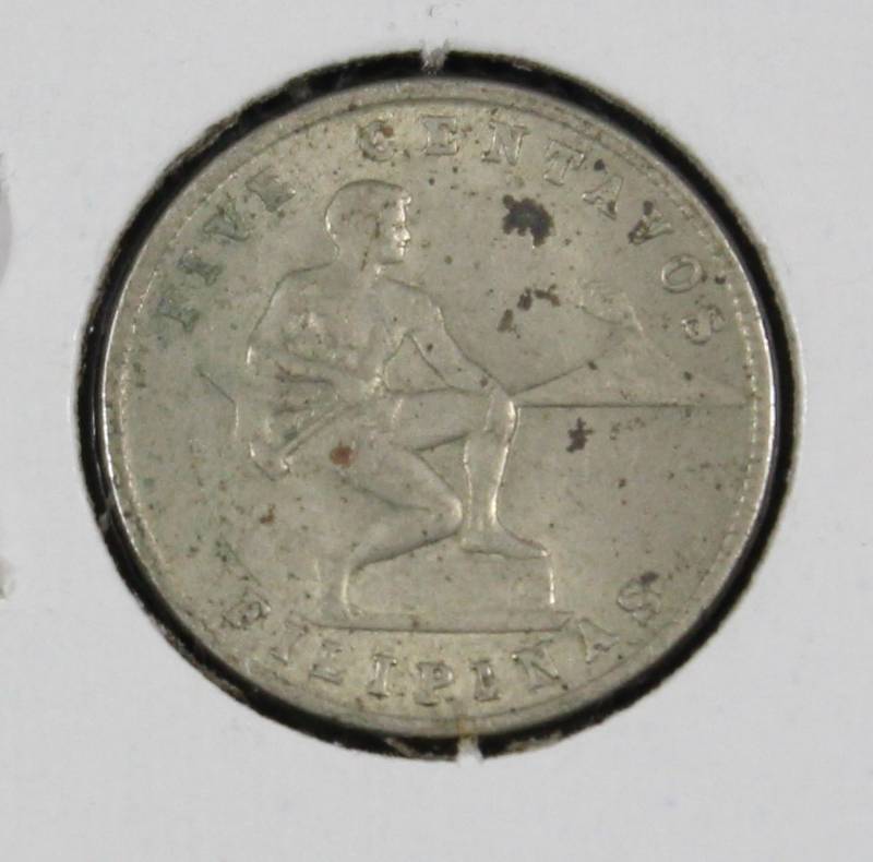 lot 4071 image: 1945-S U.S. Philippines 5 Centavos Coin