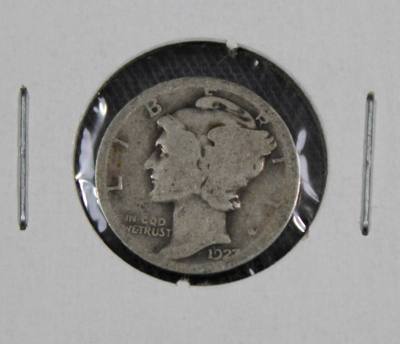 lot 4080 image: 1927 U.S. Winged Liberty Head Dime, 10 Cent Coin