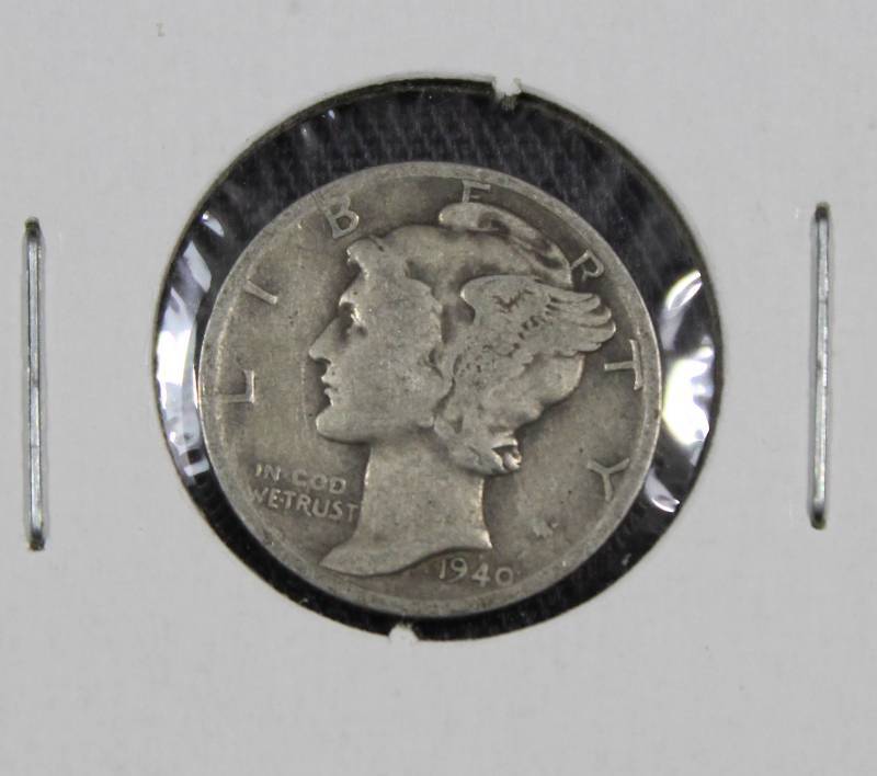 lot 4081 image: 1940-S U.S. Winged Liberty Head Dime, 10 Cent Coin