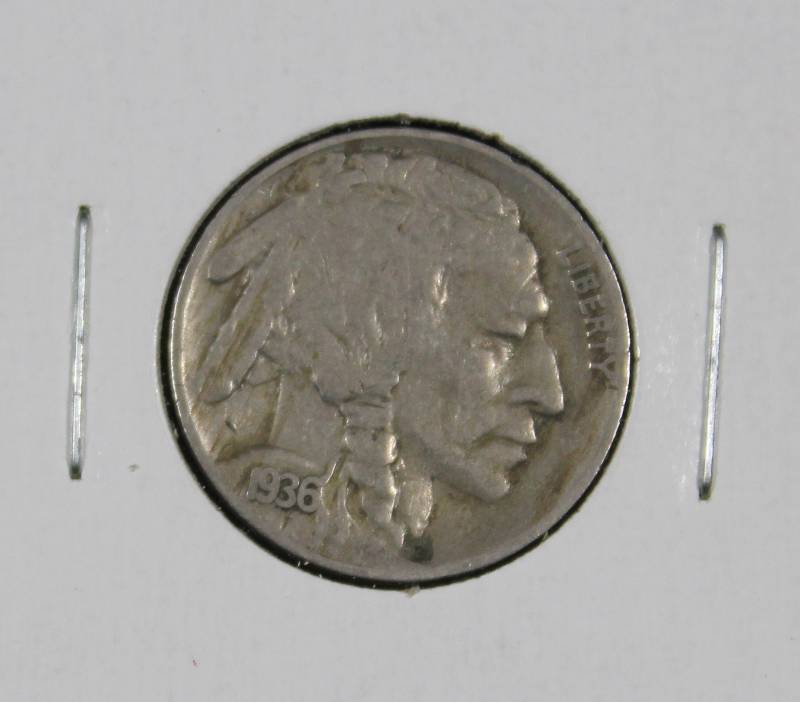 lot 4089 image: 1936-S U.S. Buffalo Indian Head Nickel, 5 Cent Coin