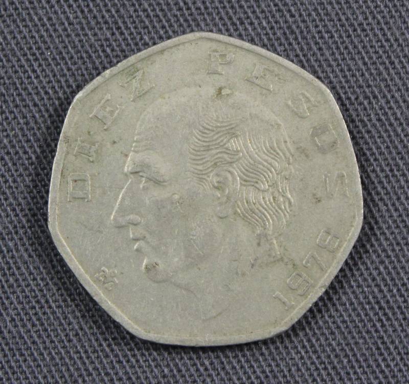 lot 4109 image: 1978 Mexico Diez Pesos Coin, Portrait of Miguel Hidalgo Costilla