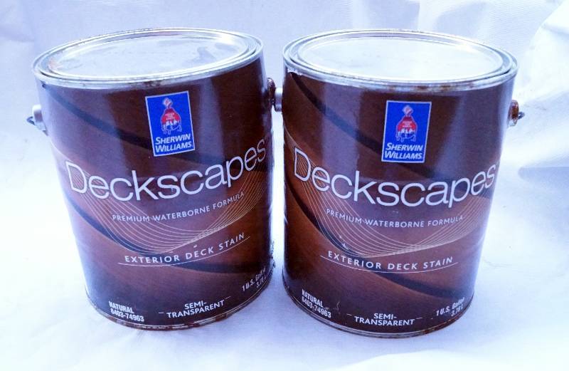 lot 4338 image: Sherwin Williams Deckscapes Exterior Deck Stain - 2 Gallons