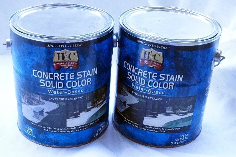 lot 4343 image: 2 One Gallon Cans of Sherwin Williams CONCRETE STAIN Interior & Exterior