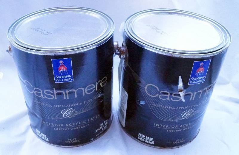 lot 4359 image: 2 One Gallon Cans of Sherwin Williams Cashmere - Interior Latex