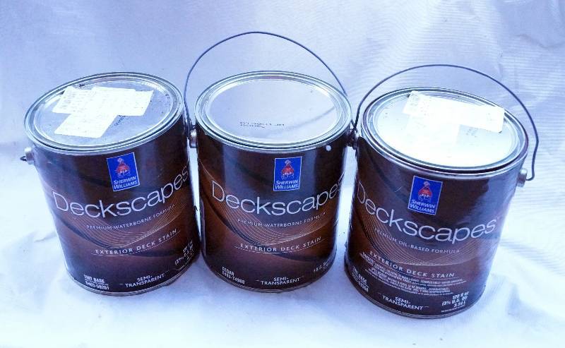 lot 4363 image: 3  - One Gallon Cans of Sherwin Williams Deckscapes Exterior DECK STAIN
