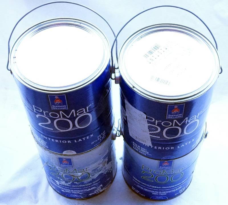 lot 4379 image: 4  - One Gallon Cans of Sherwin Williams ProMar 200 Paint