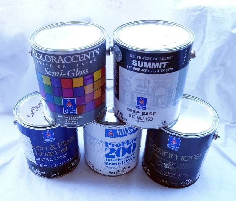 lot 4388 image: 5  - One Gallon Cans of Sherwin Williams Paint