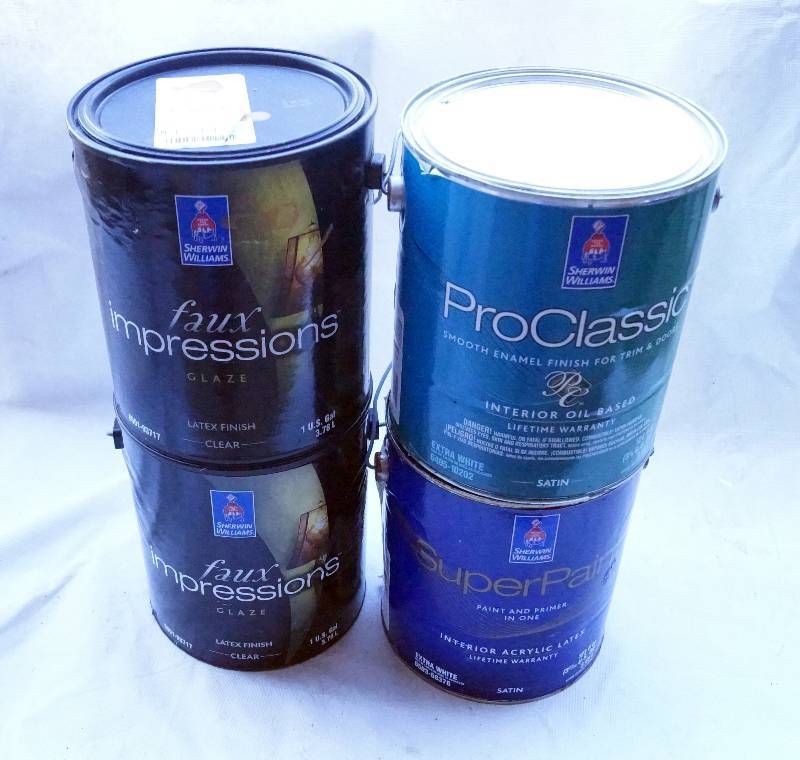 lot 4389 image: 4  - One Gallon Cans of Sherwin Williams Paint