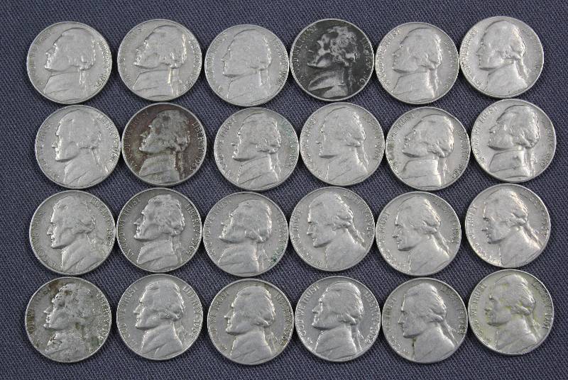lot 4143 image: 1960s U.S. Jefferson Nickels, 5 Cent Coins