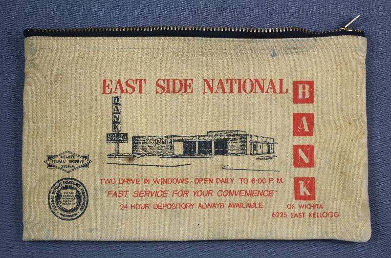 lot 4167 image: East Side National Bank, Wichita Kansas Bank Money Bag