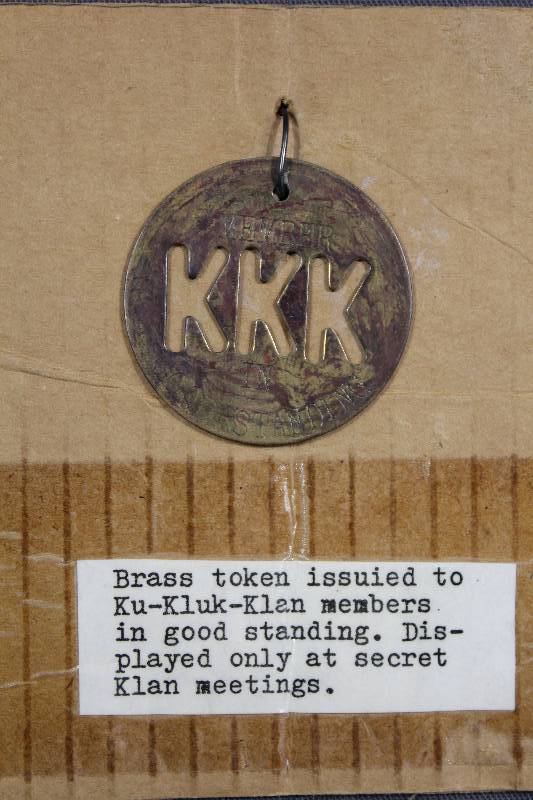 lot 4168 image: Vintage KKK in Good Standing Brass Token.