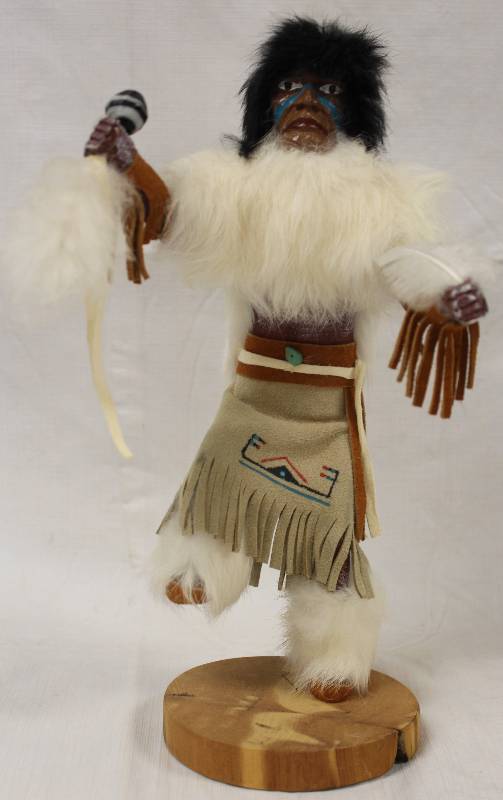 lot 6043 image: Native American Indian Figurine - In a Dance Costume - Artists Name on Bottom #402706