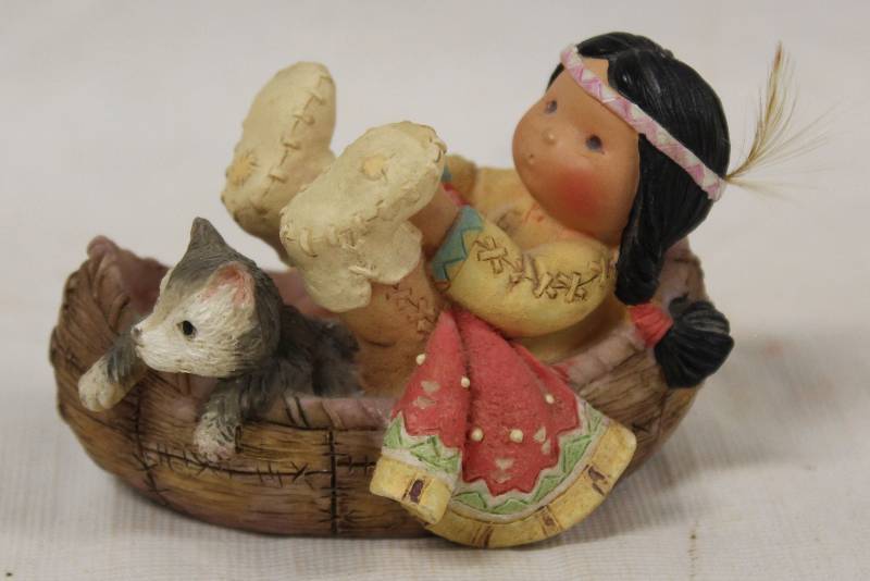 lot 6078 image: ENESCO - Friends of the Feather 1994 by KAREN HAHN - # 115G65 - NICE Friends in a Canoe