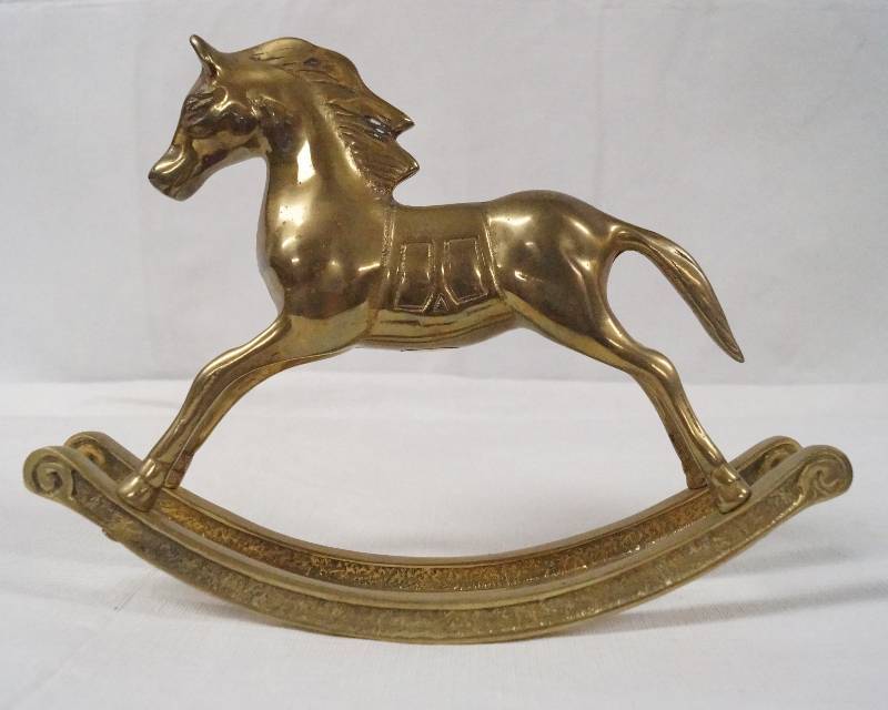 lot 6191 image: 6 Rocking Horse Figurine- Heavy