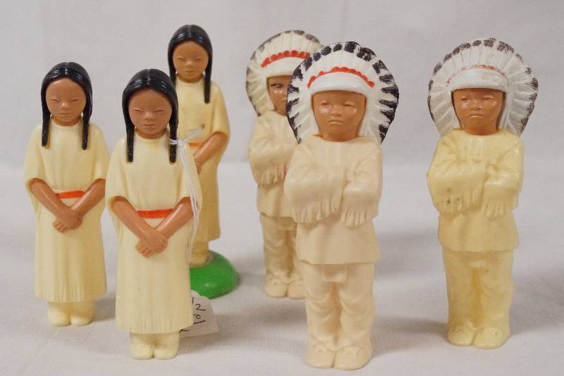 lot 6225 image: Lot of 6 Plastic Indian Toys- Very Cute