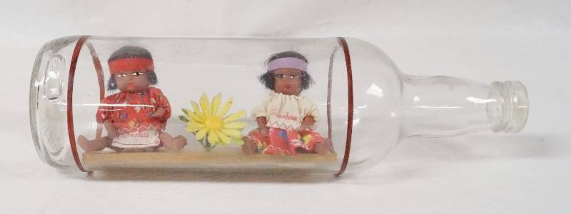 lot 6260 image: Native American Children in a Bottle Decor- Unique