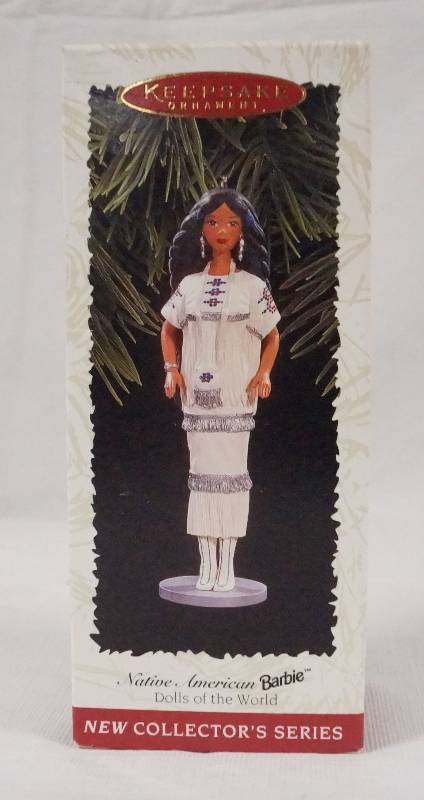 lot 6273 image: Hallmark Keepsake Ornament - Native American Barbie - Dolls of the World - in Original Box Excellent Condition