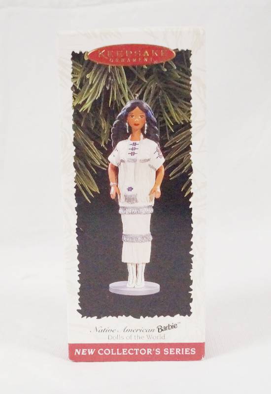 lot 6274 image: Hallmark Keepsake Ornament - Native American Barbie - Dolls of the World - in Original Box Excellent Condition