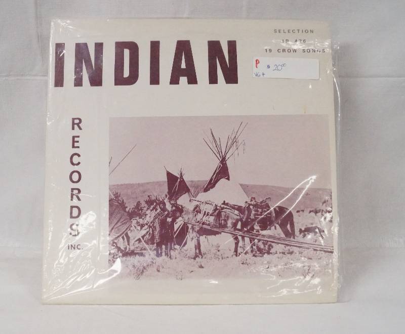 lot 6284 image: Vintage Record Album - INDIAN Songs  - 19 Crow Songs - SELECTION IR  476