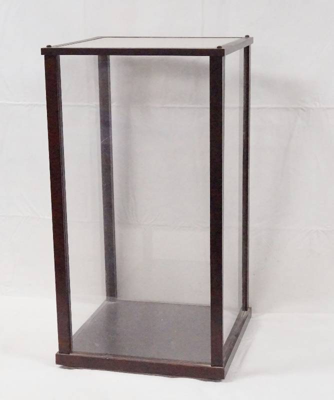 lot 6365 image: Wood and Plexi Display Case (opens at top) Approx. 22 tall x 12 widedeep - See photos