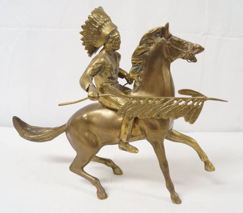 lot 6064 image: Indian Figurine on A Horse - WOW
