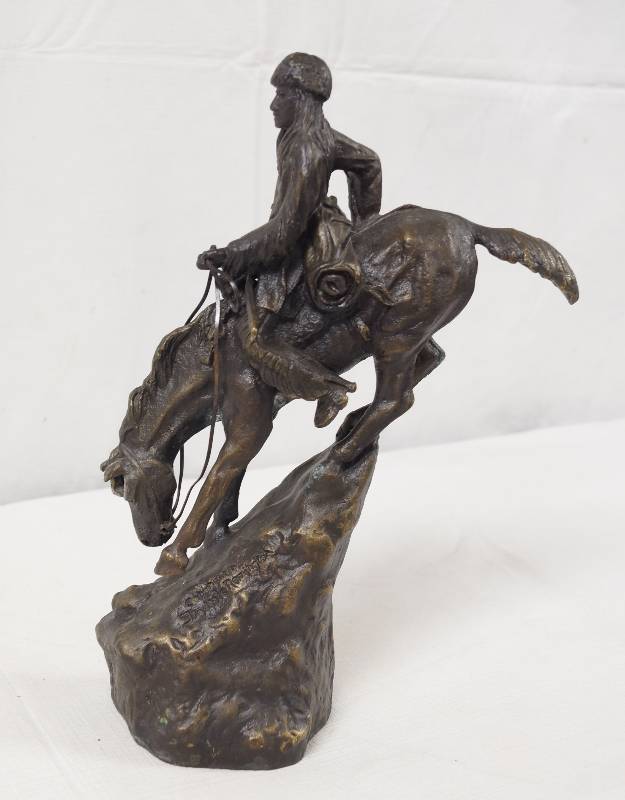lot 6067 image: Figurine Native American on a Horse - Copyright by Fredrick Remington