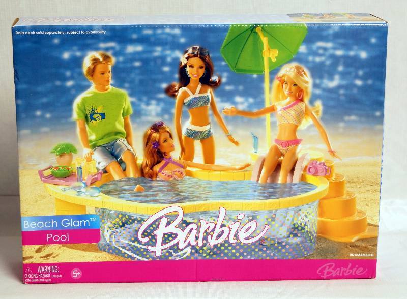 lot 2282 image: Barbie - Beach Glam Pool - NEW IN BOX Fun Christmas Gift