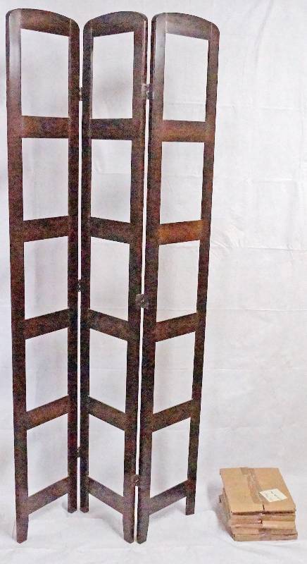 lot 6425 image: Room Divider Photo Frame - Almost 6 Feet Tall - w Glass and Mattes for various photos sizes (NEW) See Photos