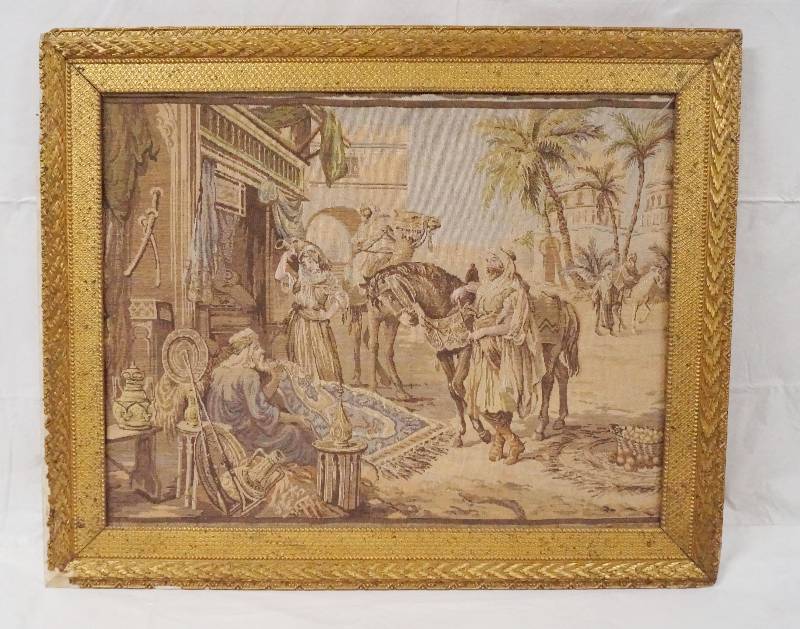 lot 4177 image: Beautiful OLD Tapestry in a very old Frame - Nice Condition - See Photos - Framed 31 x 25