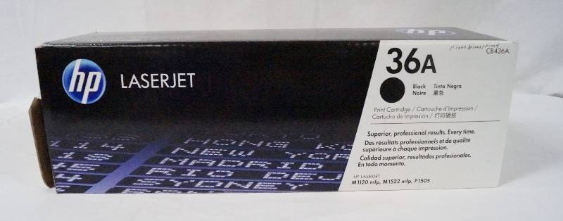 lot 4318 image: HP Laserjet Printer Cartridge # 36A - Black M# CB436A