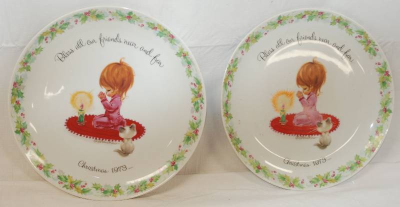 lot 4465 image: Set of 2 - Precious Moment Commemorative Edition Plates - MCMLXXIII (1973) - Very nice