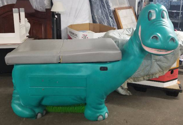 lot 9998 image: ZooPals Dinosaur Pediatric Exam Table - Durable Fiberglass - Pedia Pals - REPURPOSE THIS ITEM