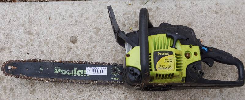 lot 6366 image: 16 Poulan P3816 38cc Gas Chain Saw